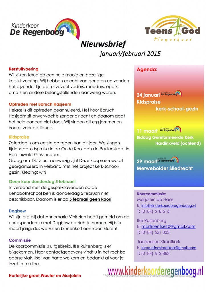 nieuwsbrief januarifebruari2015