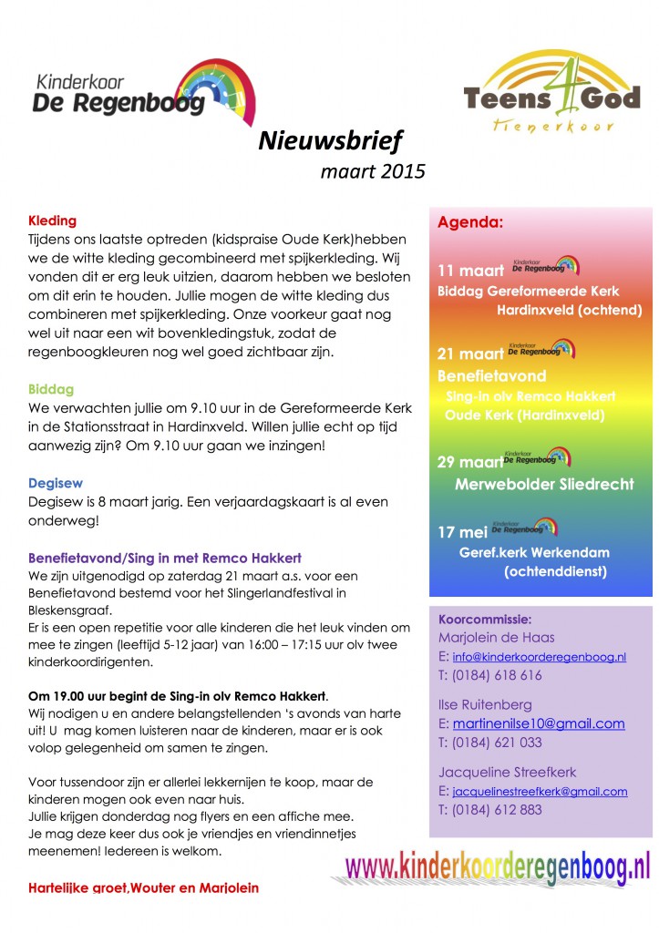 nieuwsbrief Maart_2015